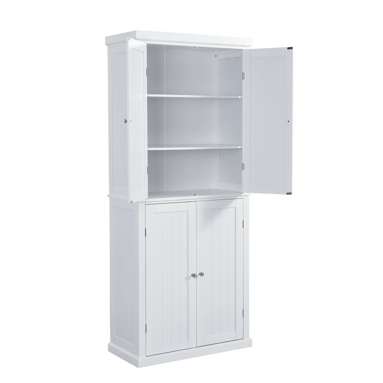 1pc/medium Size White Pp Kitchen Cabinet Storage Box, Minimalist