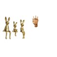 thumbnail image 1 of Figuras De Familia De Conejos Y Esculturas De Manos Entrelazadas Combinadas Como Adorno De Animal Y Mano Para Mesa De Escritorio, Centro De Mesa, Decoración De Estanterías De Dormitorio Y, 1 of 8