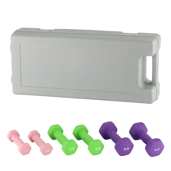 M optimized Dumbbell Set for Women, 1-5 lbs, Non-Slip Non-Roll, Neoprene Dumbbell Set- for Weightlifting & Bench Press & Squats & Curls, for Home Gym