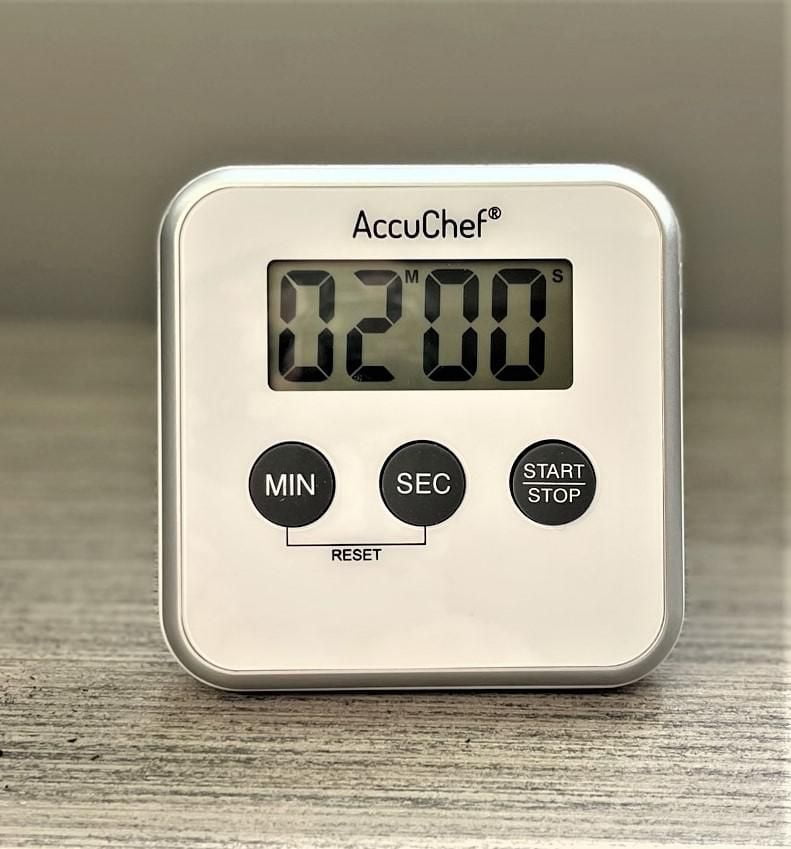 AccuChef Digital Timer, Model 2105, black or white, plastic, 99