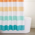 thumbnail image 6 of Fun and Playful Rainbow Banded Stripe Printed Pattern Microfiber Bathroom Shower Curtain, 72 x 72 inch, 6 of 6