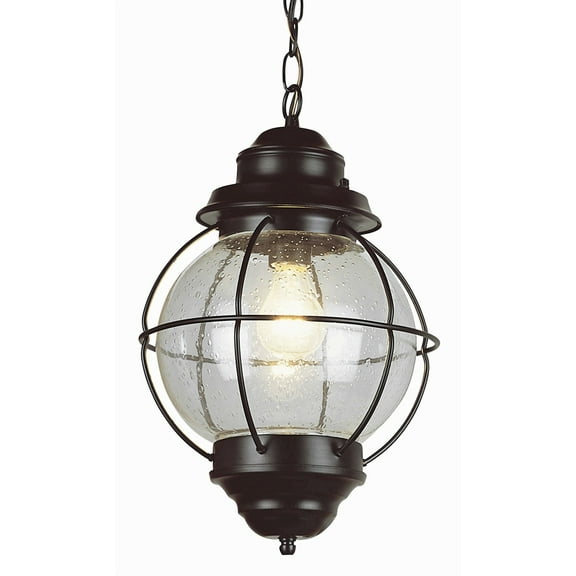 69903 RBZ-Trans Globe Lighting-One Light Outdoor Medium Hanging Lantern-Rustic Bronze Finish