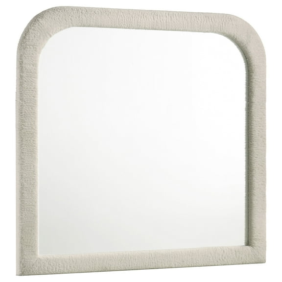 Sonya Upholstered Bedroom Dresser Mirror Ivory