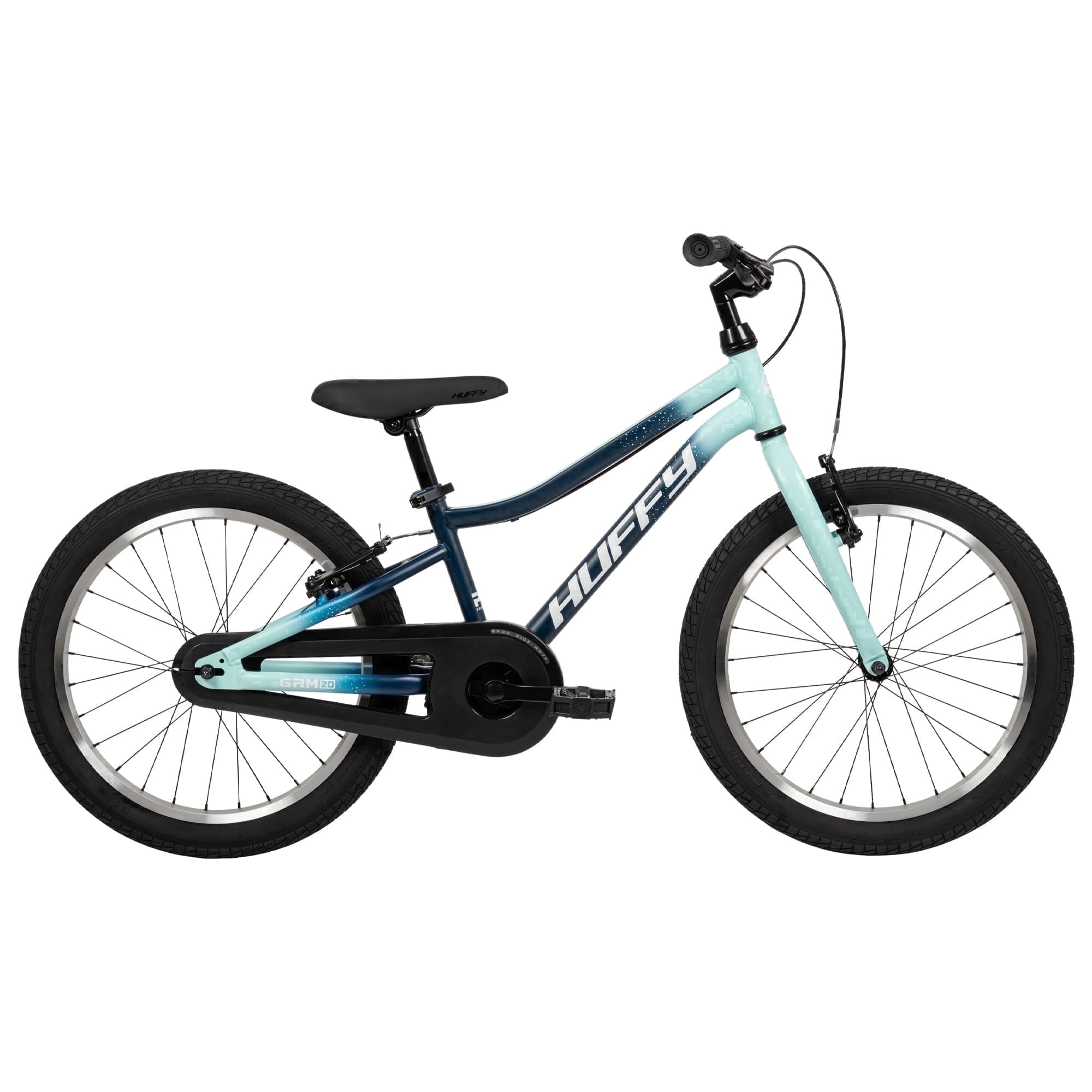 Huffy 20-Inch GRM Kids’ Bike, Perfect Fit Frame for a Natural Riding Position, Dual Braking System for Confident Control, Full Chainguard for Safety, Fits Riders 45"–52" Tall, Ages 5-9, Blue