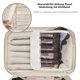 thumbnail image 4 of Neceser de viaje para mujer, neceser de maquillaje grande, organizador de maquillaje con compartimento para brochas, neceser de aseo de piel sintética, neceser de maquillaje portátil., 4 of 6