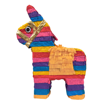 Donkey Pinata Rainbow Colored Mexican Theme Birthday Party, Cinco De Mayo, Fiestas, Celebration