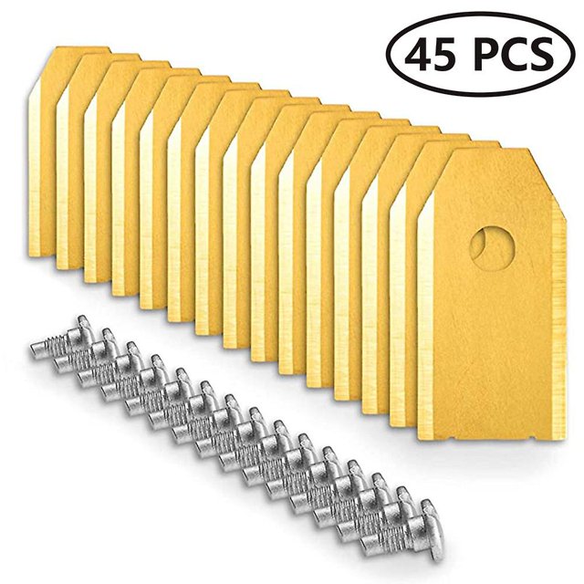 45 cuchillas de acero carbonizado para cortacésped robótico de repuesto-35*18*0,75mm oso de fresa Hogar