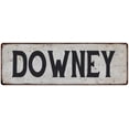 thumbnail image 1 of DOWNEY Vintage Look Rustic Metal 6x18 Sign City State 106180041051, 1 of 1