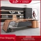 thumbnail image 2 of High Quality Boss Office Desk Organizer Unique Designer Customized Computer Desks Reading European Escritorio Office Furniture My Lux Decor Round, 2 of 10
