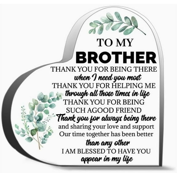 Brother Gifts From Little Sister Brother Sisters Brother Gifts For Birthday Christmas Graduation Bro Gifts For Women Men,Acrylic Heart Keepsake For Family And Friends