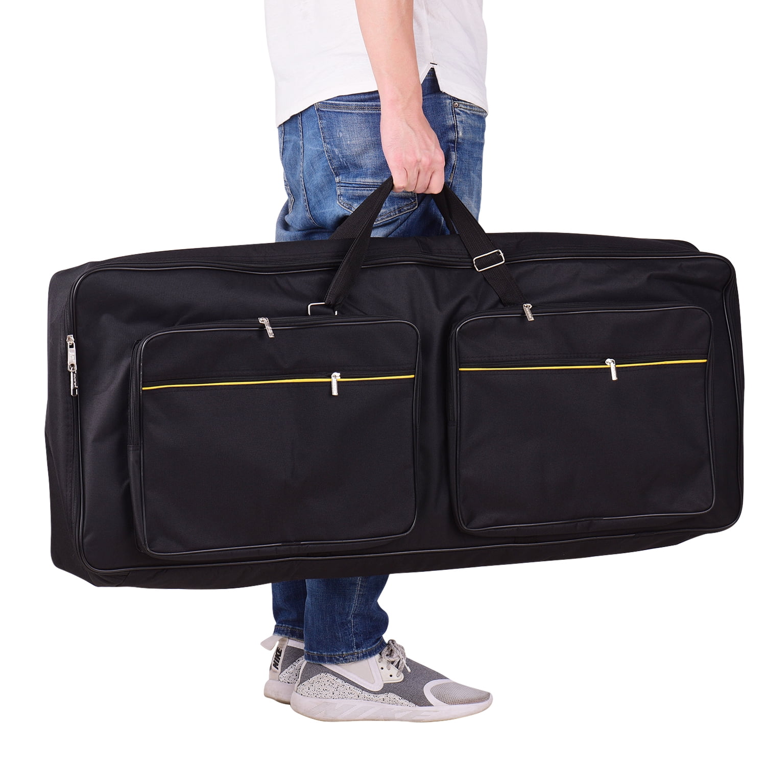 Electric Piano Bag Portable Gig Bag with Durable Handle 8MM Collision Cotton Interlayer for 61