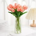 10Pcs Artificial Tulips Flowers, Real Touch Latex Fake Tulips Flowers