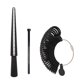 thumbnail image 1 of Ring Measuring Stick Set Clear Scale Size Reusable Adjustable Gauge Finger Sizing Tool Black, 1 of 4