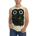 thumbnail image 3 of Uemuo Owl with Mandala Pattern Men's Sleeveless T-Shirt,Muscle Athletic Tank Top, Moisture-wicking Quick-dry Breathable Classic Tee Top for Gym Run Outdoor Sports-X-Large, 3 of 8