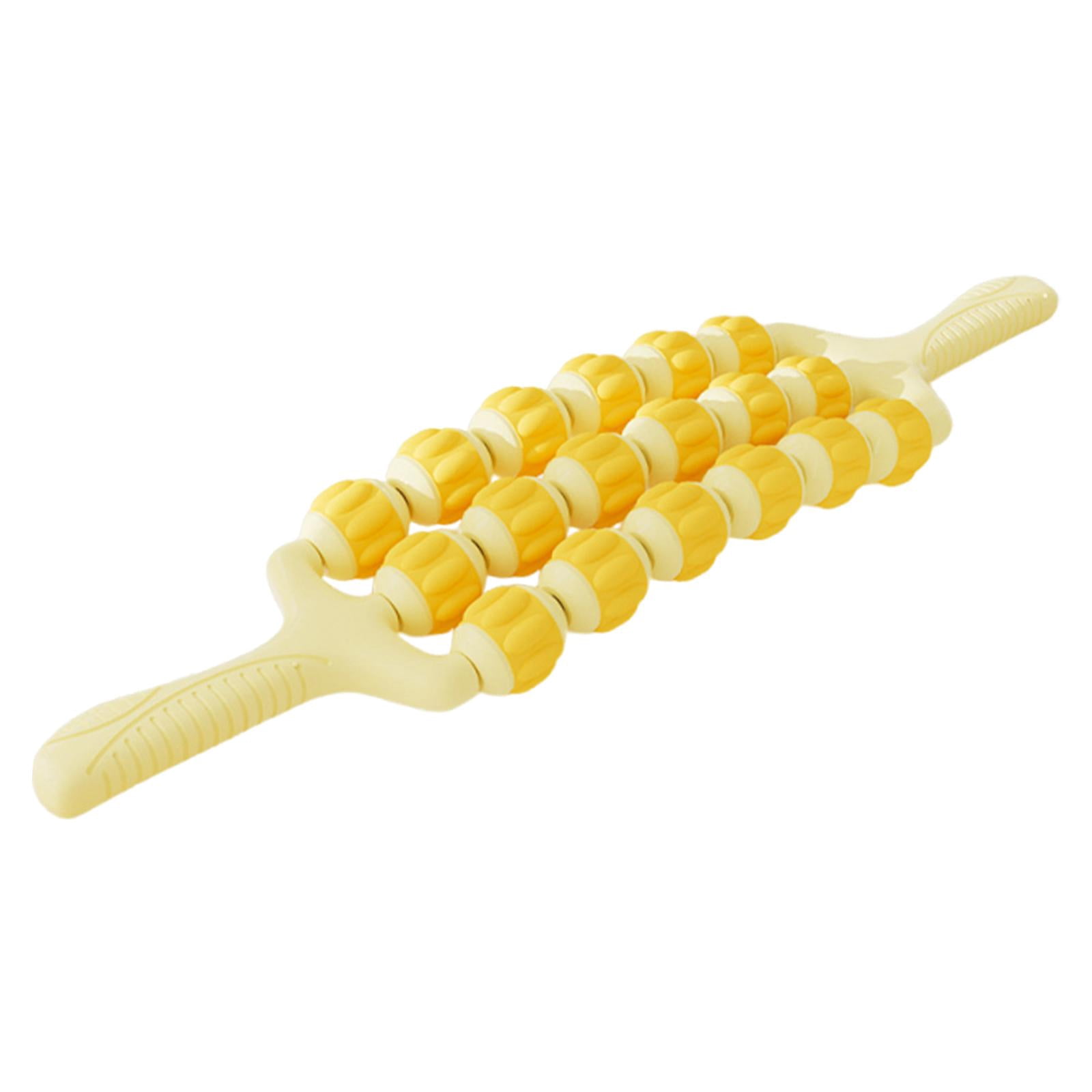 Baoblaze Massage Roller Rod Sensory Integration Training Device Deep Tissue Calf Rolling Yellow 3 Row