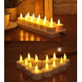 thumbnail image 5 of 12 velas Led vela recargable eléctrica Led llama intermitente con decoración de estación de carga, 5 of 5