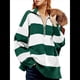 thumbnail image 3 of Suéter de Larga con Cremallera 1/4 para Mujer, Otoño e Invierno, , Sudadera con Bloques de Color Divididos. Verde XXL, 3 of 8