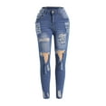 thumbnail image 4 of lovelyWholesale High-waisted High Stretchy Ripped Jeans, 4 of 4