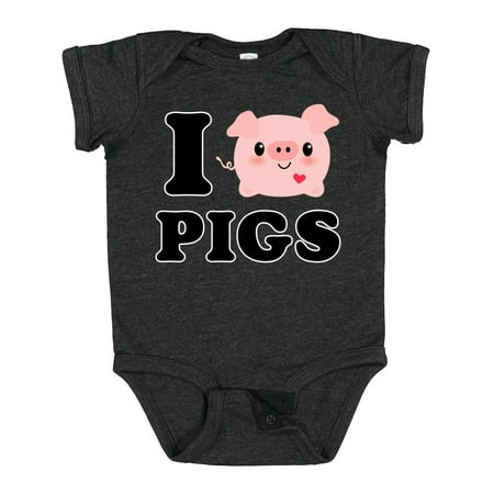 

Inktastic I Love Pigs Gift Baby Boy or Baby Girl Bodysuit