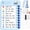 Blue, variant on Owlprints Magnetic Chore Chart, Dry Erase Checklist Schedule Chart Board to Do List for Home Office Classroom, ADHD Cleaning Planner Tools with Sliders and Magnetic Marker - White