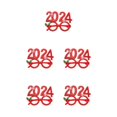 thumbnail image 3 of Transemion 2024 Glasses Frame Party Accessory Fashionable And Fun Funny Shape red 5Set, 3 of 6