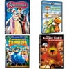 Children's 4 Pack DVD Bundle: Anastasia, Dinosaur Train: Dinosaurs in the Snow, Adventures in Zambezia, The Karate Kid II