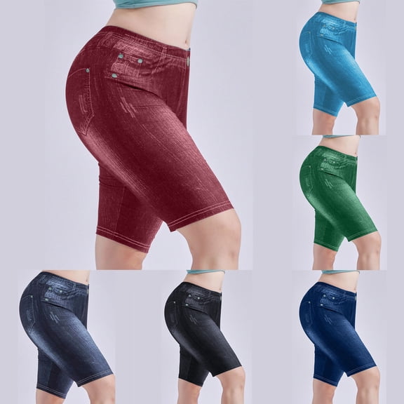 CHUMUD High Waisted Leggings for Women Shorts Tummy Control Pants for Yoga Running