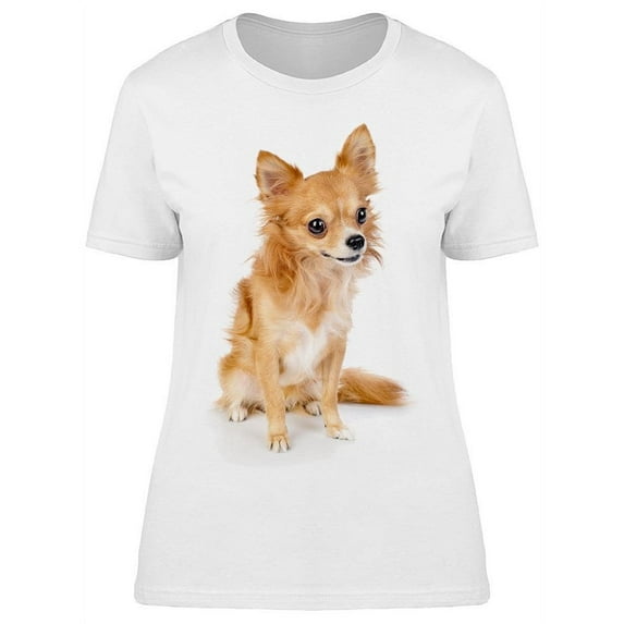 Red Chihuahua Sitting T-Shirt Women -Image by Shutterstock, Female x-Large