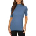 thumbnail image 2 of ORUYROP Chandail à Manches Courtes pour Femmes, Pull Ajusté en Jersey, 2 of 6