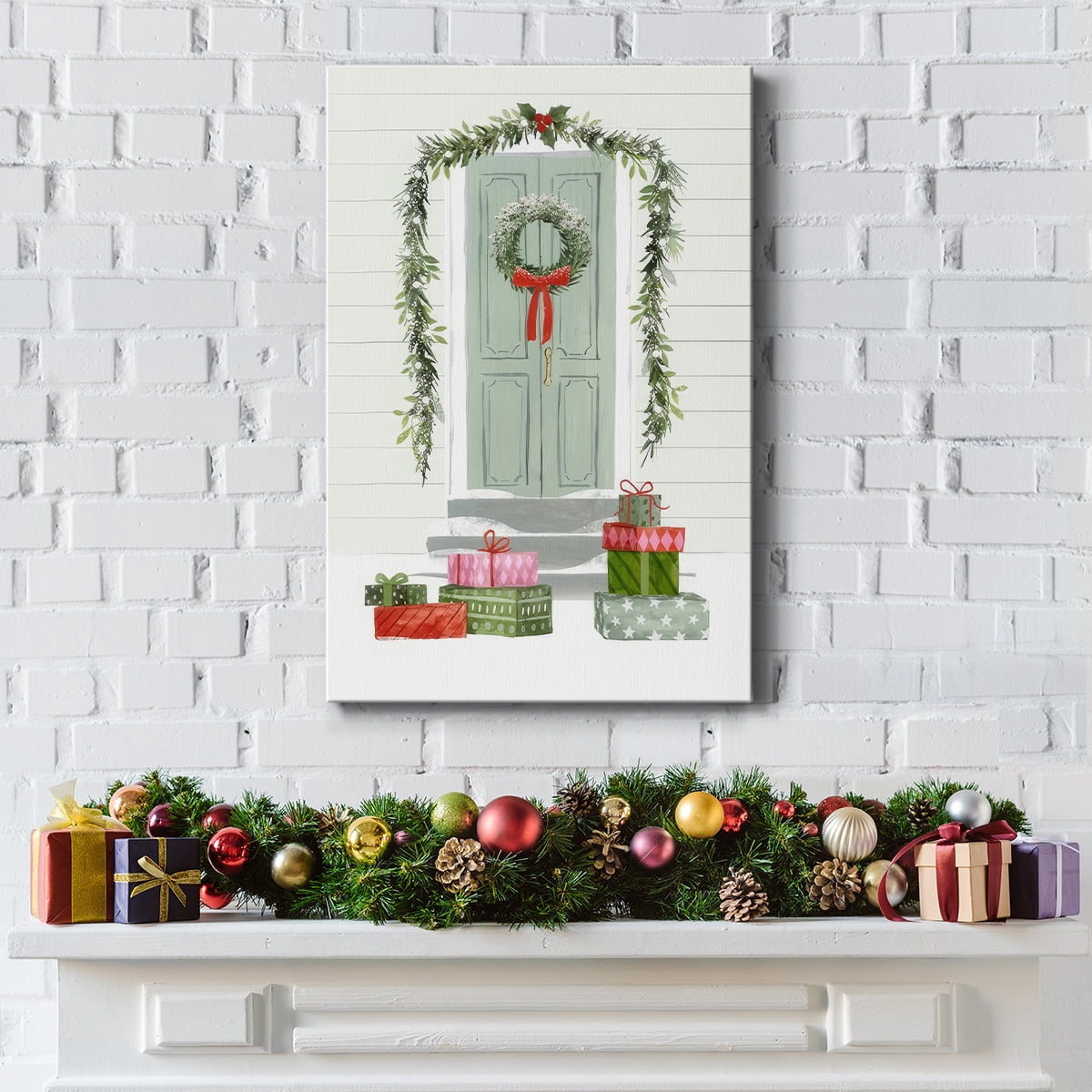 Festive Front Door Collection B- Gallery Wrapped Canvas