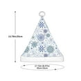 thumbnail image 3 of Honeii Retro ice blue snowflakes Print Hat Santa Claus Hat For Xmas Party, Christmas Caps For Boys Girls Child,Christmas Beanie, 3 of 6