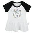 thumbnail image 1 of My Favorite Color is Christmas Lights Novelty Dresses For Baby, Newborn Babies Skirts, Infant Princess Dress, 0-24M Kids Graphic Clothes (Black Raglan Dresses, 12-18 Months), 1 of 4