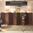 thumbnail image 2 of Red Lantern 4 ft. Short Diamond Weave Fiber Folding Screen - Dark Mocha - 8 Panel, 2 of 7