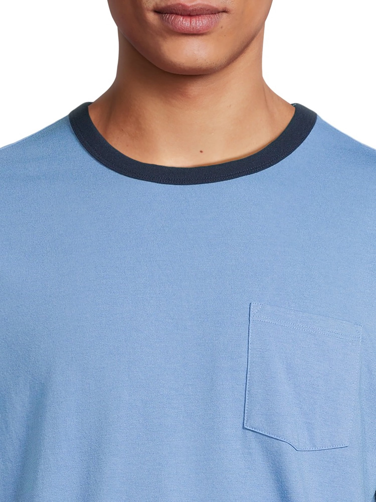 George Men’s & Big Men's 2-Pack Ringer Tee with Short Sleeves, Sizes S-3XL