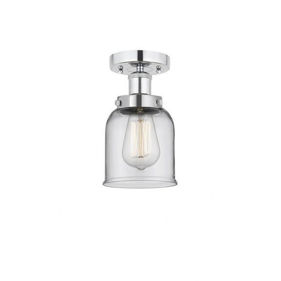 Innovations Lighting - Bell - 1 Light Semi-Flush Mount In Industrial Style-8.25