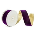 thumbnail image 1 of 2.5"x10yd Purple Velvet Gold Backing, 1 of 1