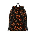 thumbnail image 3 of XMXT Backpack for School Work, Halloween Ghost Faces Pattern Canvas Bookbag Travel Bag for Women Men, S, 3 of 7