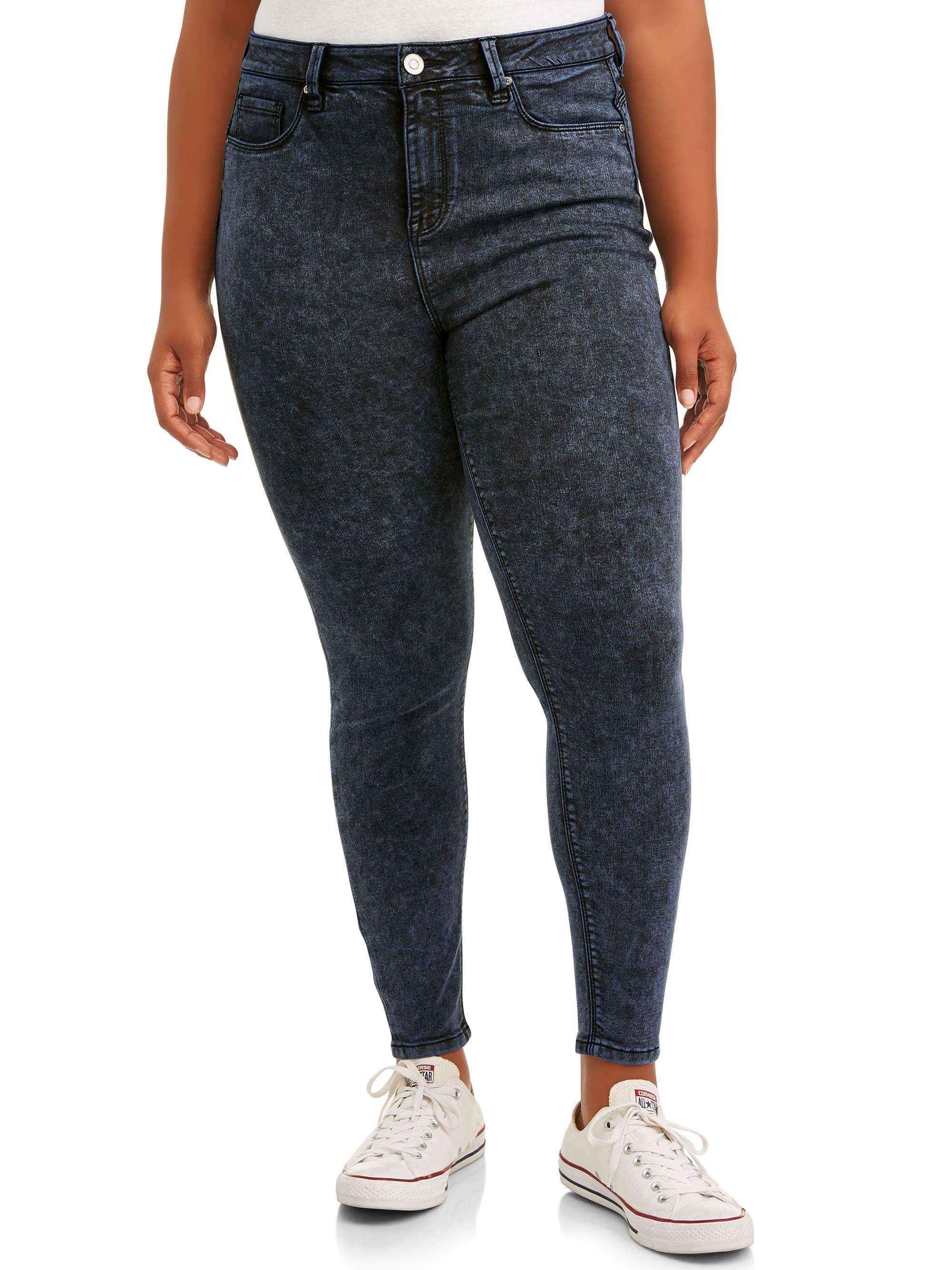 plus size acid wash jeans