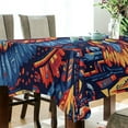 thumbnail image 5 of Yayeee Tablecloths 60" x 108" Rectangle Wrinkle Resistant Party Table Cover, Blue Abstract Eagle, 5 of 8