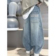 thumbnail image 5 of JAKANYQ Boys' Baggy Jeans Straight Leg Jeans With Pockets Elastic Waist Distressed Ripped Denim Pants With Holes，, 5 of 9