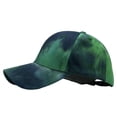 thumbnail image 1 of Gorra de béisbol jinwen con estampado Tie Dye Verde degradado, 1 of 4