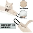 thumbnail image 4 of Gleam Adorn Under Door Draft Stopper Decorative Wind Stopper 42 inch for Door & Window, Weighted Animal Air Draft Stopper Snake Noise Blocker for Bottom of Door with Hanging Loops - Khaki Cat, 4 of 15
