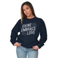 thumbnail image 4 of Shine Embrace Autistic Awareness Sweatshirt for Men or Women Brisco Brands L, 4 of 6