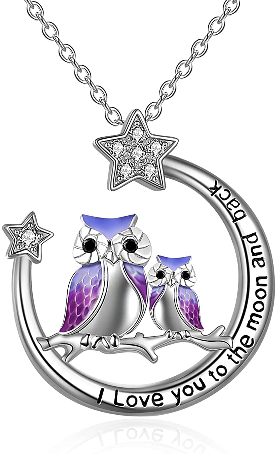 Owls Gifts for Women Inspirational Gifts Sterling Silver Owl Necklaces for Women Girls with Card and Gift Box 