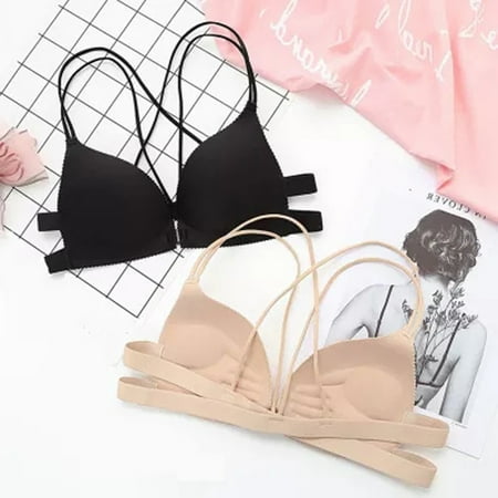 

Women Bras Seamless Underwear Bra Push Up Bralette Wire Free Strap Brassiere