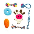 thumbnail image 1 of Toy de perro Pet Juguete Conjunto de cables de juguete Portable Mordimiento resistente al desgaste Ciñón para perros Catheing Resistente al kit de 7 piezas, 1 of 8