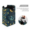 thumbnail image 3 of Yayeee Freestanding Laundry Hamper with Handle Collapsible Large Storage Basket for Clothes, Green Dragon Flowers, 3 of 7