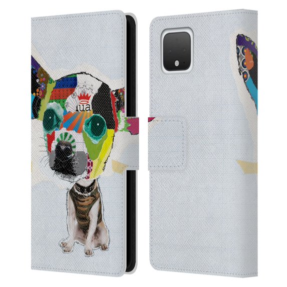 Head Case Designs Officially Licensed Michel Keck Dogs 3 Chihuahua 2 Leather Book Wallet Case Cover Compatible with Google Pixel 4