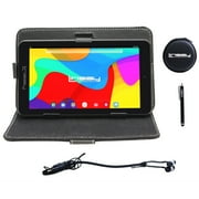 LINSAY 7" Quad Core 2GB RAM 64GB Android 13 Tablet with Black Case, Earphones and Pen Stylus