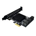 thumbnail image 1 of Tarjeta adaptadora PCI-E a SATA Tarjeta de expansión SATA 3.0 de 6 puertos Tarjeta adaptadora PCI-E x1 de 6 Gbps de velocidad Kearding EL001396-00B, 1 of 2